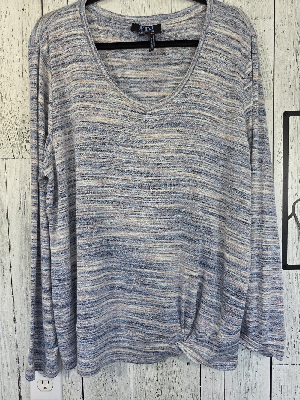 FDJ French Dressing Jeans Space Dye Twist Front Sweater XL Casual Comfort